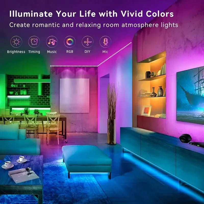 10 Metros Fita Flexível LED RGB - Wifi ou Bluetooth