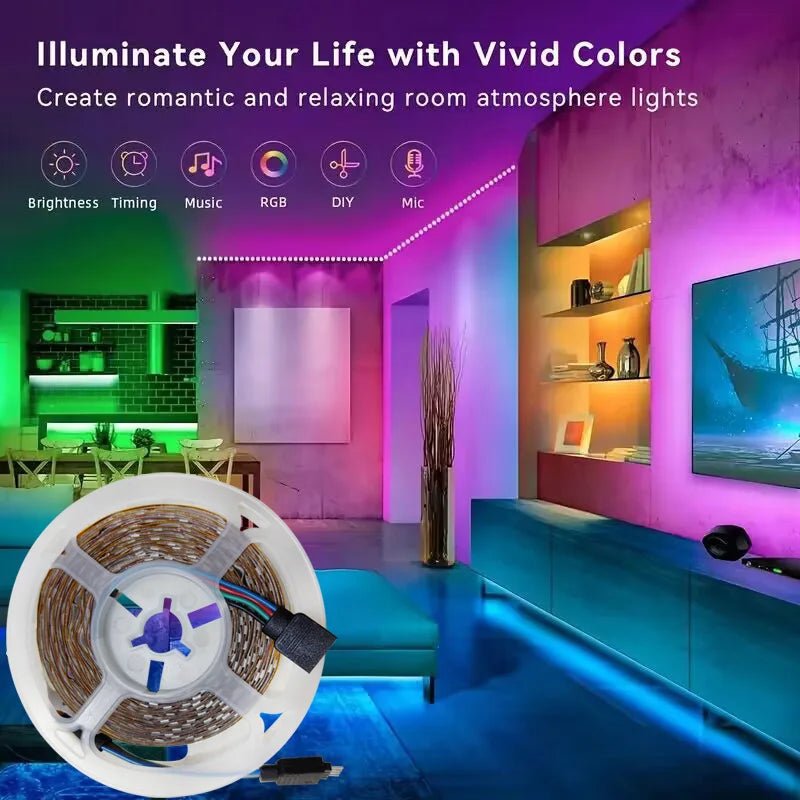 10 Metros Fita Flexível LED RGB - Wifi ou Bluetooth