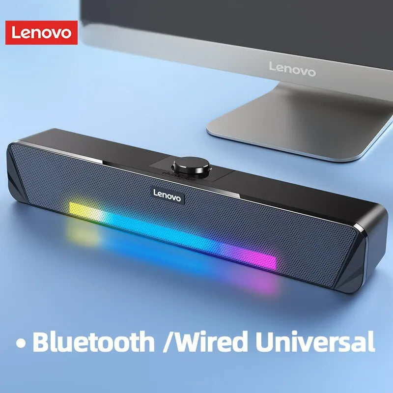 Lenovo-TS33 Alto-falante com fio e Bluetooth 5.0 Surround.