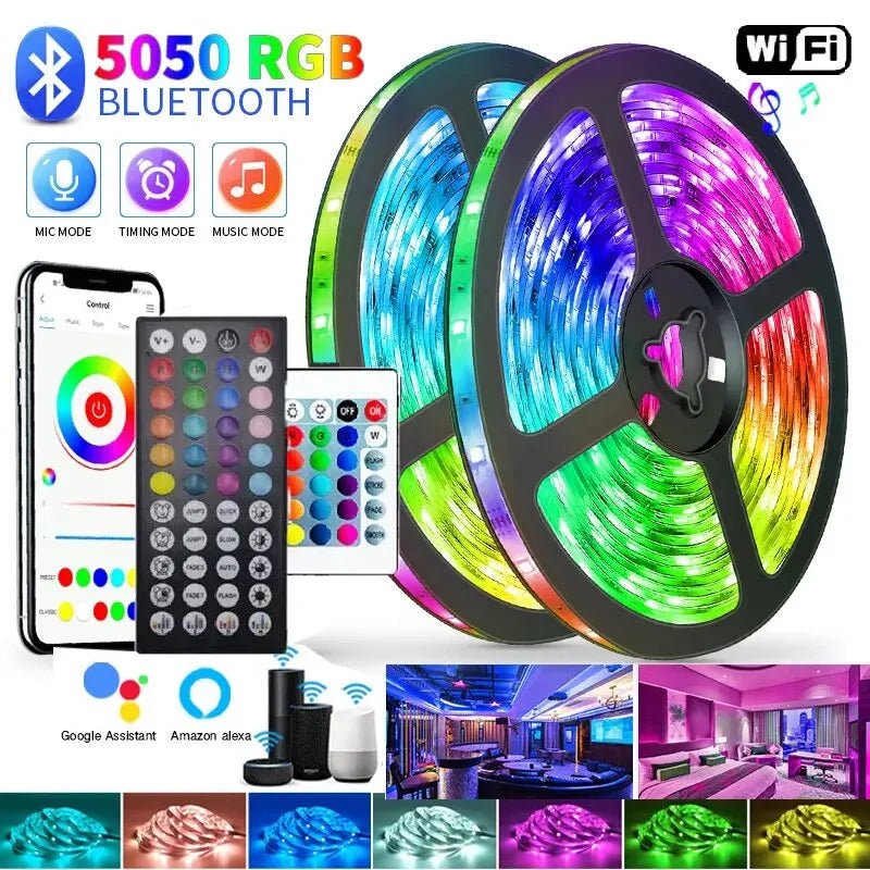 10 Metros Fita Flexível LED RGB - Wifi ou Bluetooth